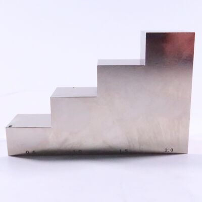 بلوک کالیبراسیون 4 مرحله ای فولاد 1018 نیکل شده با ضخامت 0.5-1.0-1.5-2.0 اینچ برای آزمایش فوق صوت