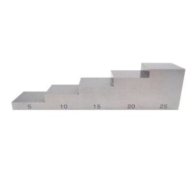 5 مرحله بلوک کالیبراسیون فوق صوتی با ضخامت 5-10-15-20-25MM و مواد مختلف