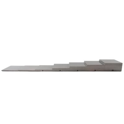 بلوک کالیبراسیون 7 مرحله ای از فولاد ضد زنگ 304 با ضخامت 1-1.5-2-4-6-8-10mm برای آزمایش فوق صوتی